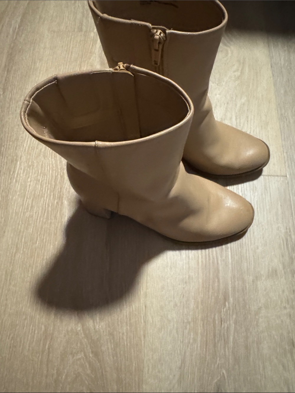 Tan Women's Mid-Calf Heeled Boot